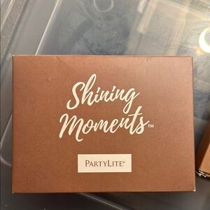 PartyLite Shining Moments Brown Gift Box Lemon Citron 12 Count Tealights